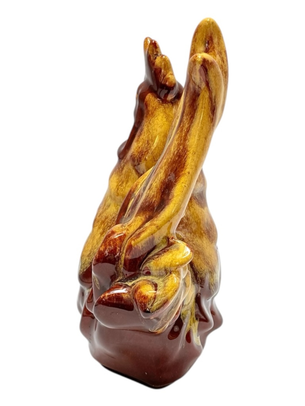 Blue Mountain‎ Pottery Glazed Ceramic Rooster Figurine Harvest Gold Drip Glaze - Picture 2 of 8